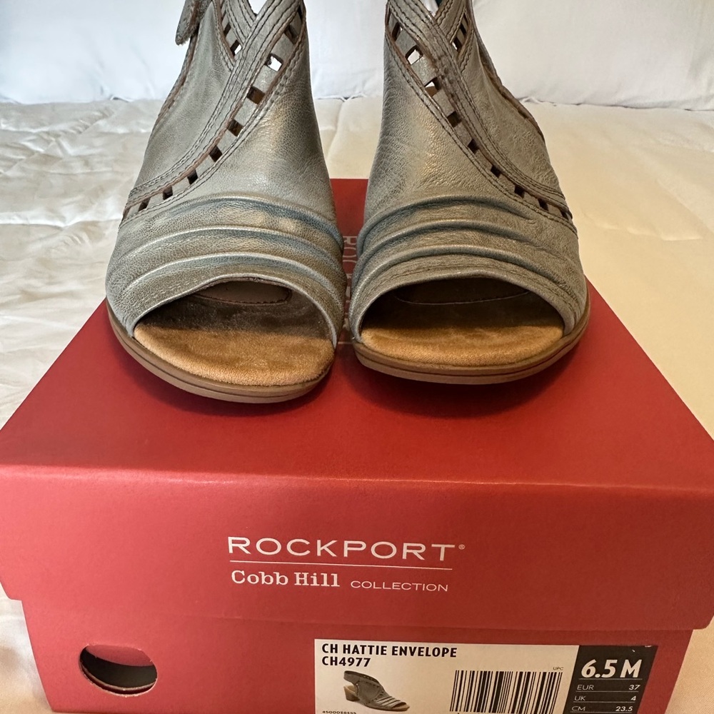 Rockport Cobb Hill Women's Gray Peep-Toe Shoes